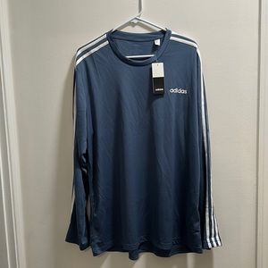 Men’s Adidas Blue Long Sleeve Running Shirt Size XL